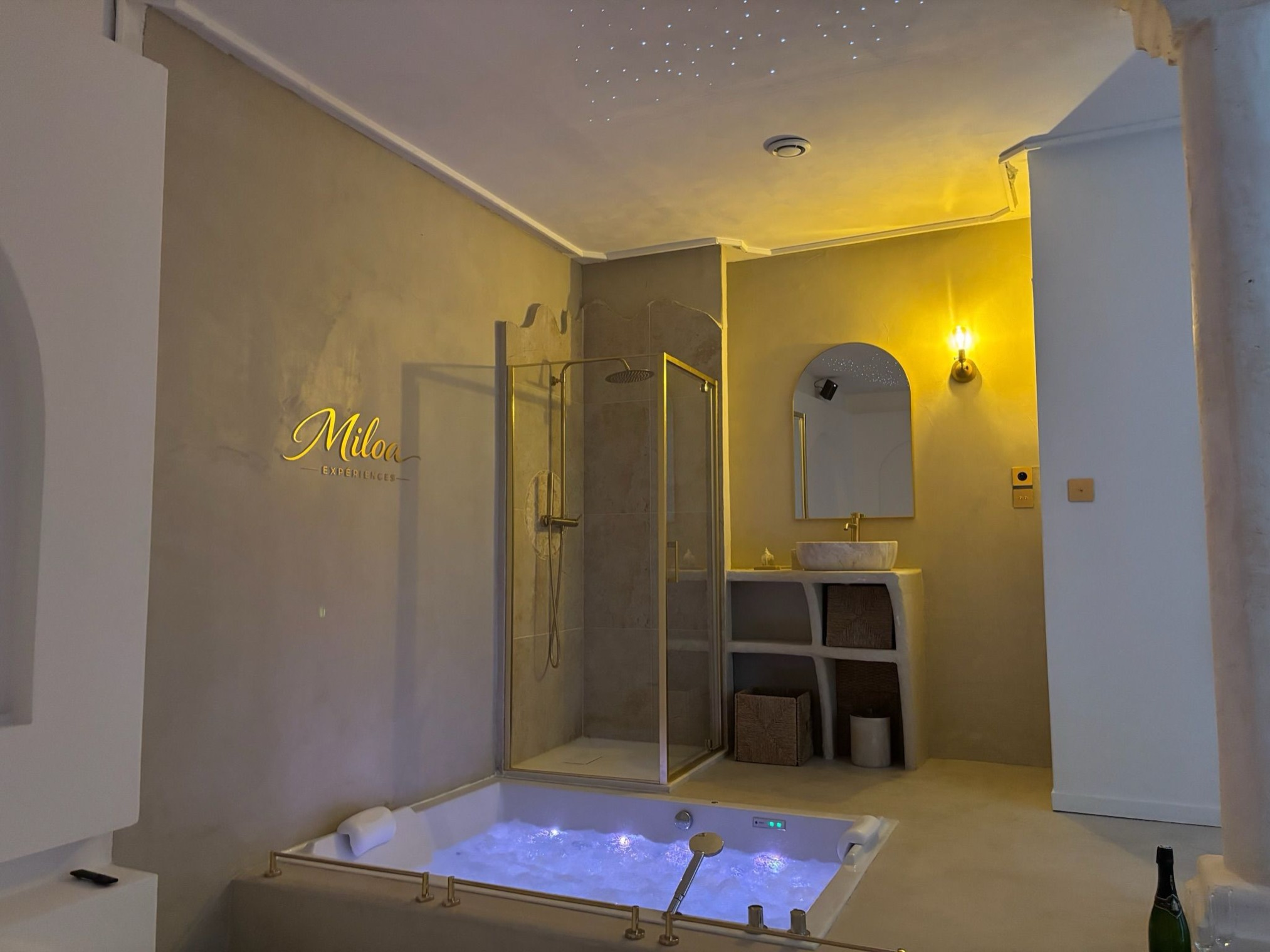 Bathroom in warm evening light